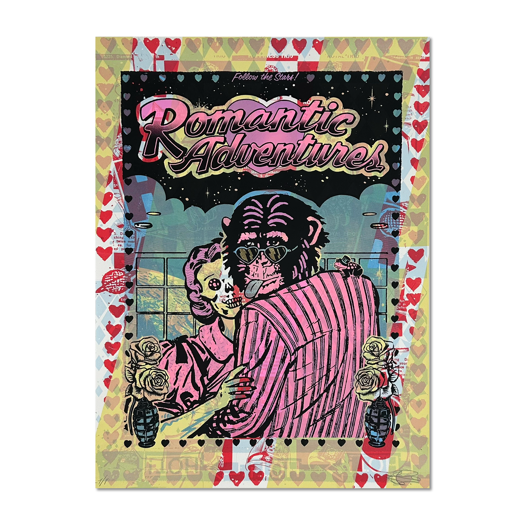 Ben Rider - Romantic Adventures - Limited Edition Screen Print - Artwork at Camden Open Air Gallery