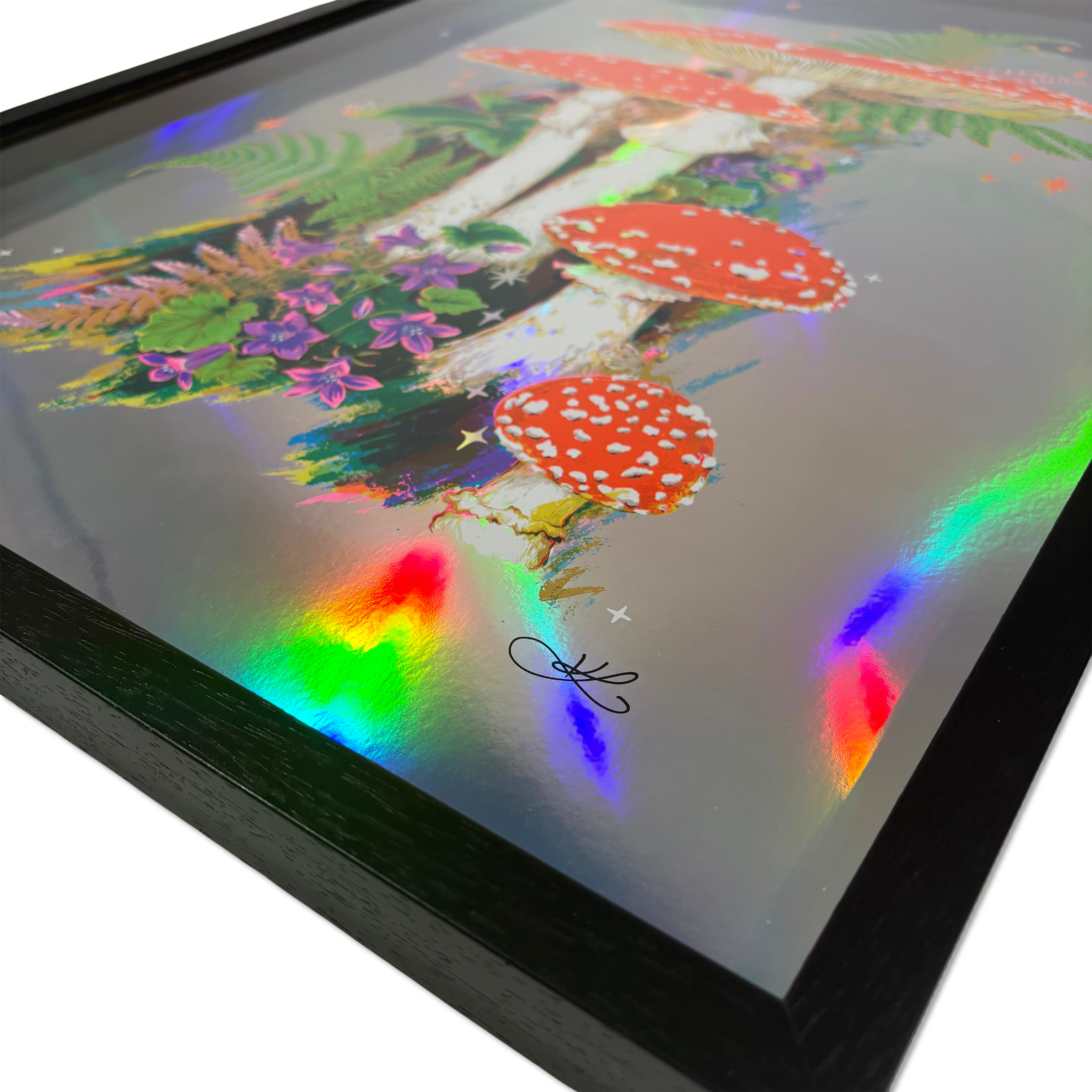 Limited edition holographic artwork So Fly by London-based artist Kath Leone.