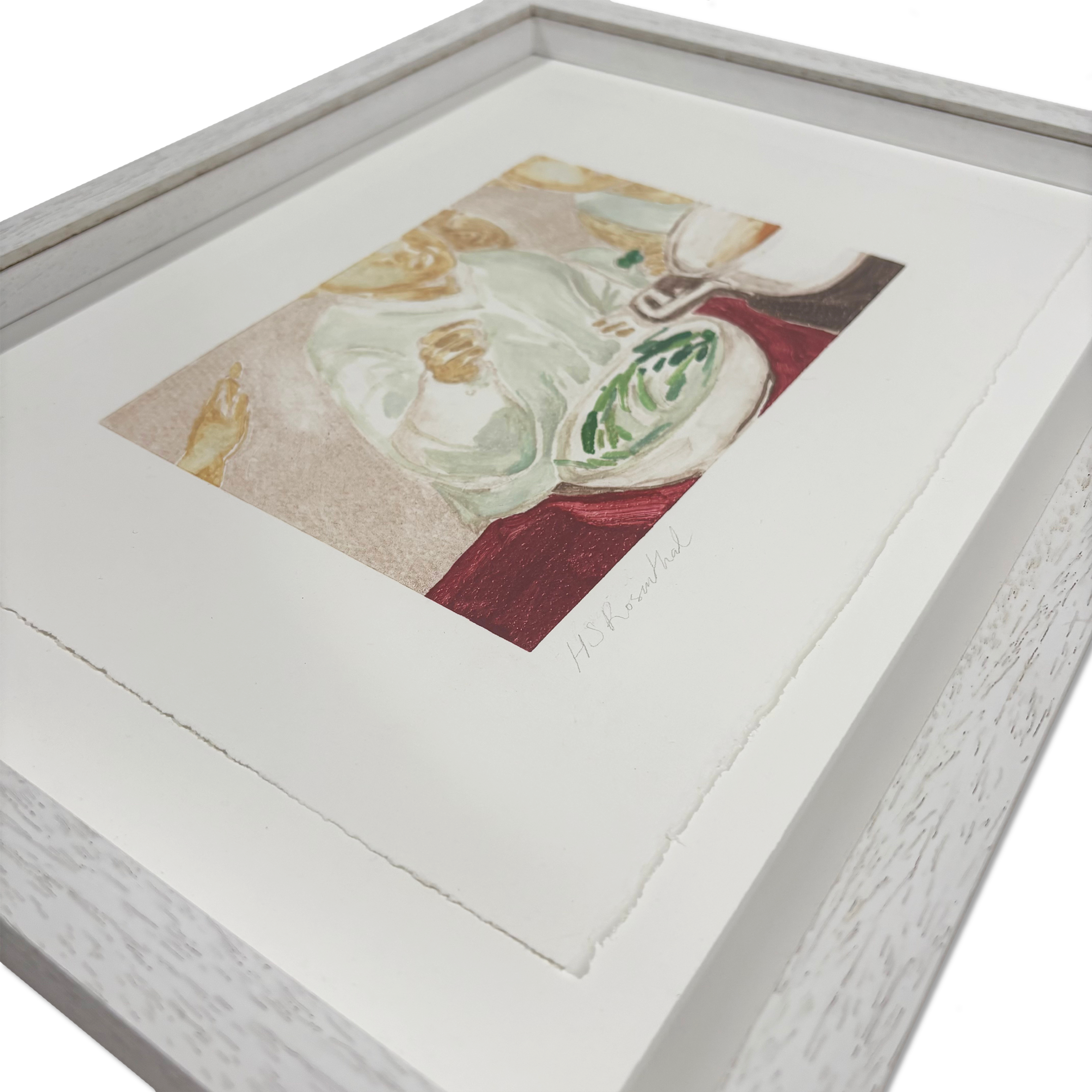 Framed contemporary artwork “some Greens” by Sophia Rosenthal at Camden Open Air Gallery