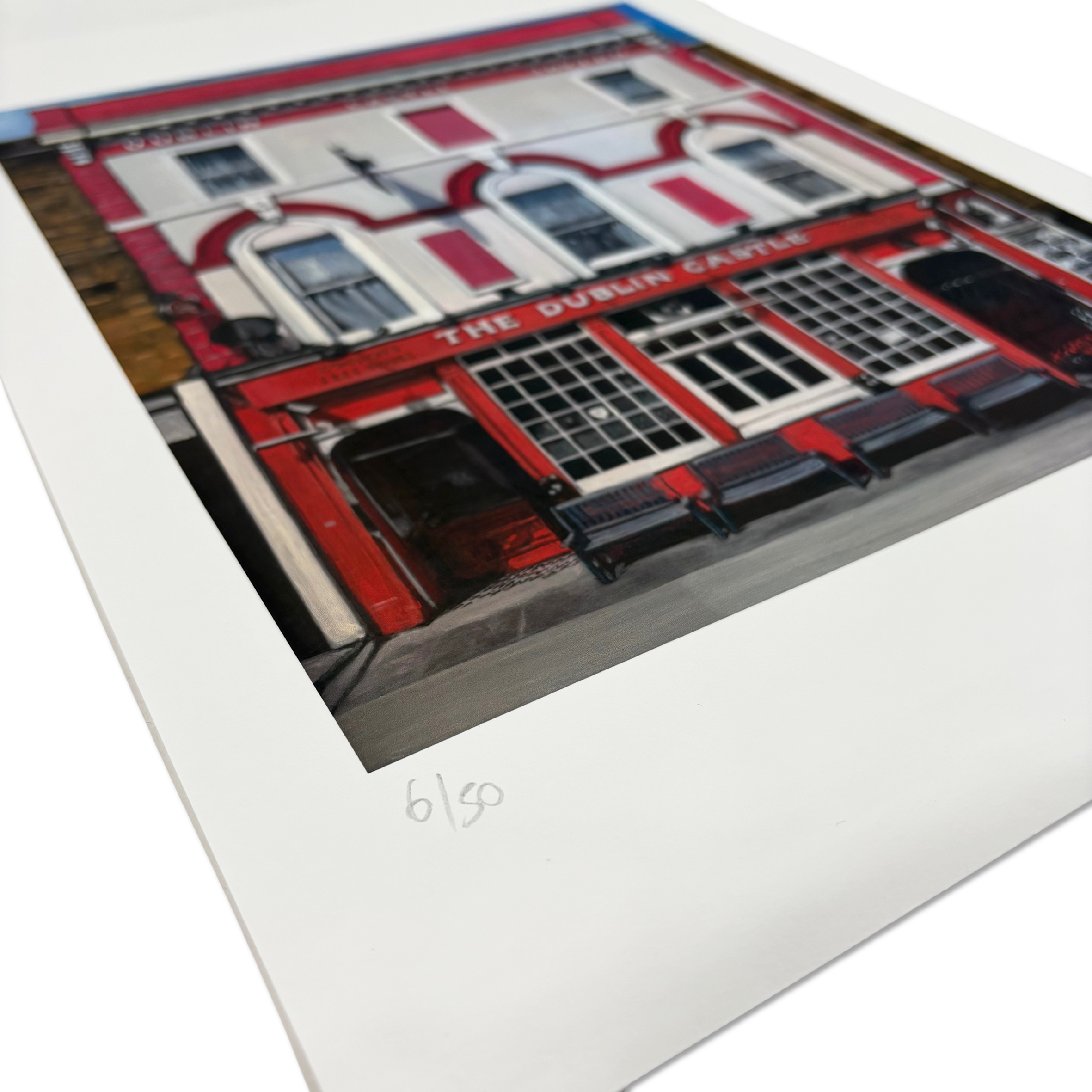 British high street-inspired giclée print The Dublin Castle by Michelle Heron