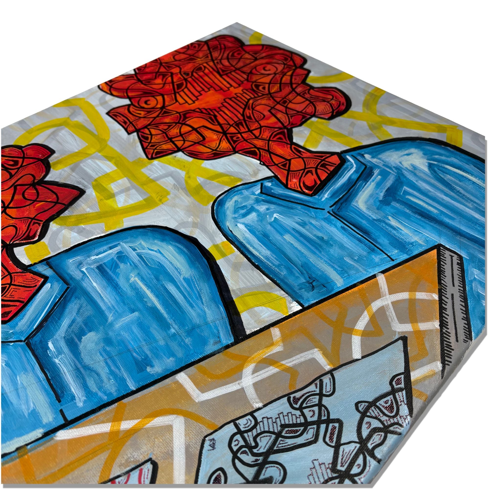 Oliver Elliott artwork exhibited at real art school birthday week, Camden Open Air Gallery