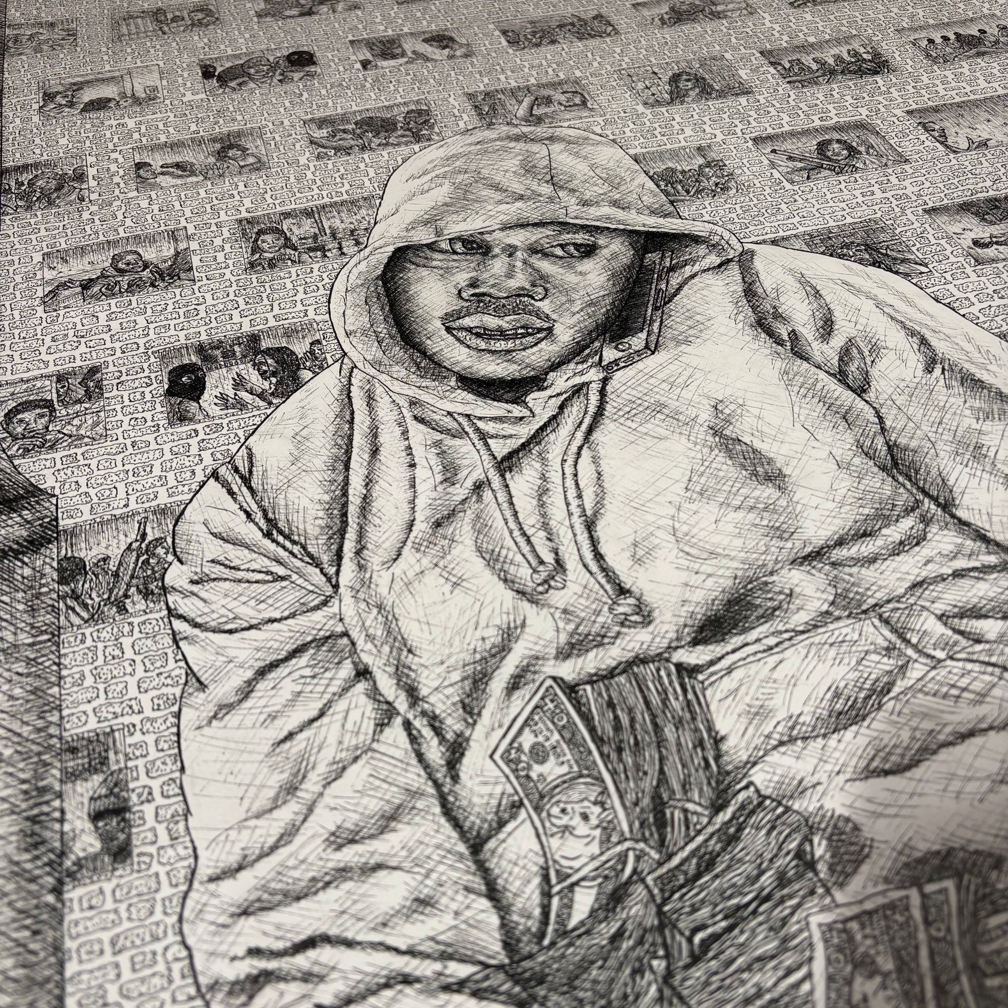 Leo Sioufi’s Nappy Braids displayed at real art school birthday week exhibition
