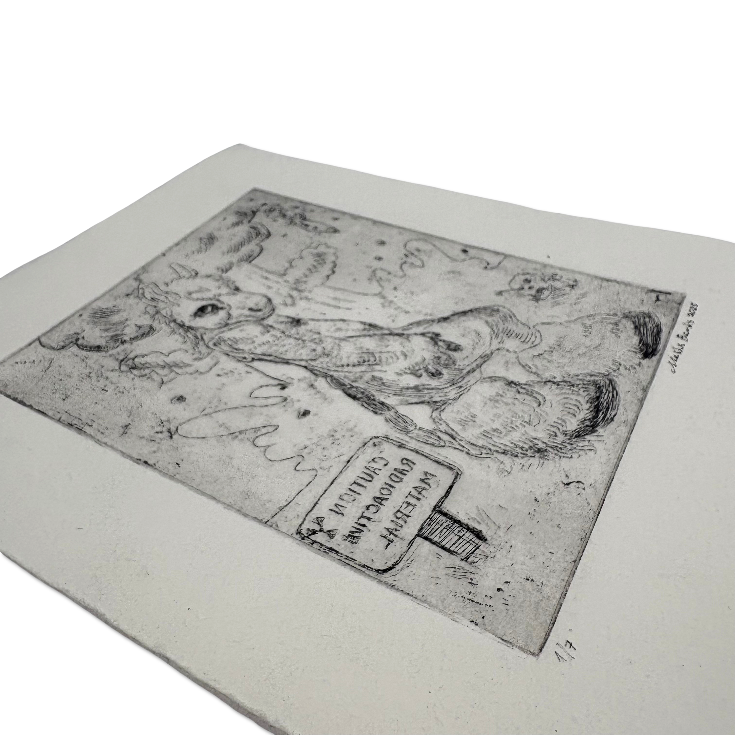 Fine art etching by Masha Barks displayed at Camden Open Air Gallery