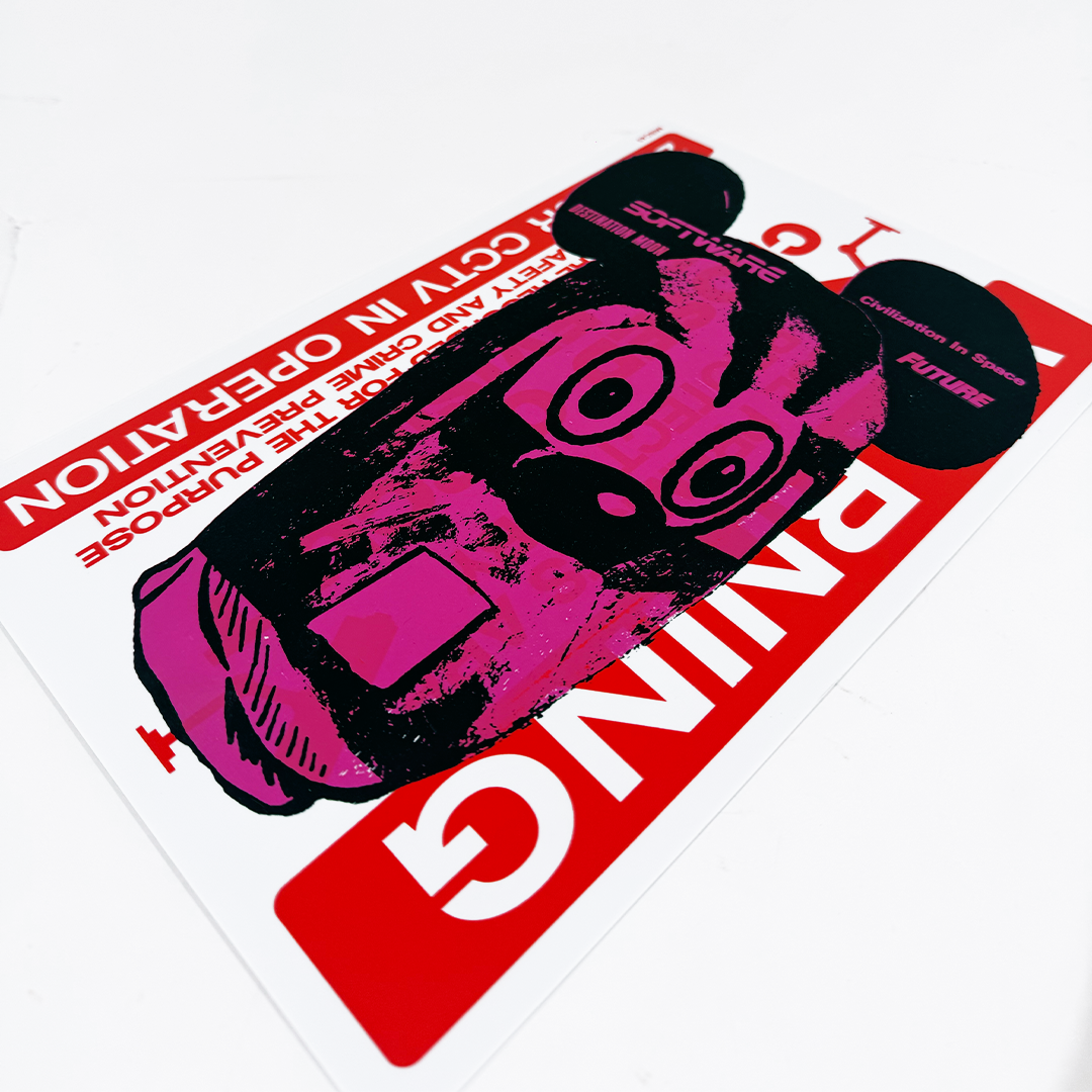 A.CE - Future Mouse pink CCTV - Screen Print - Camden Open Air Gallery Official