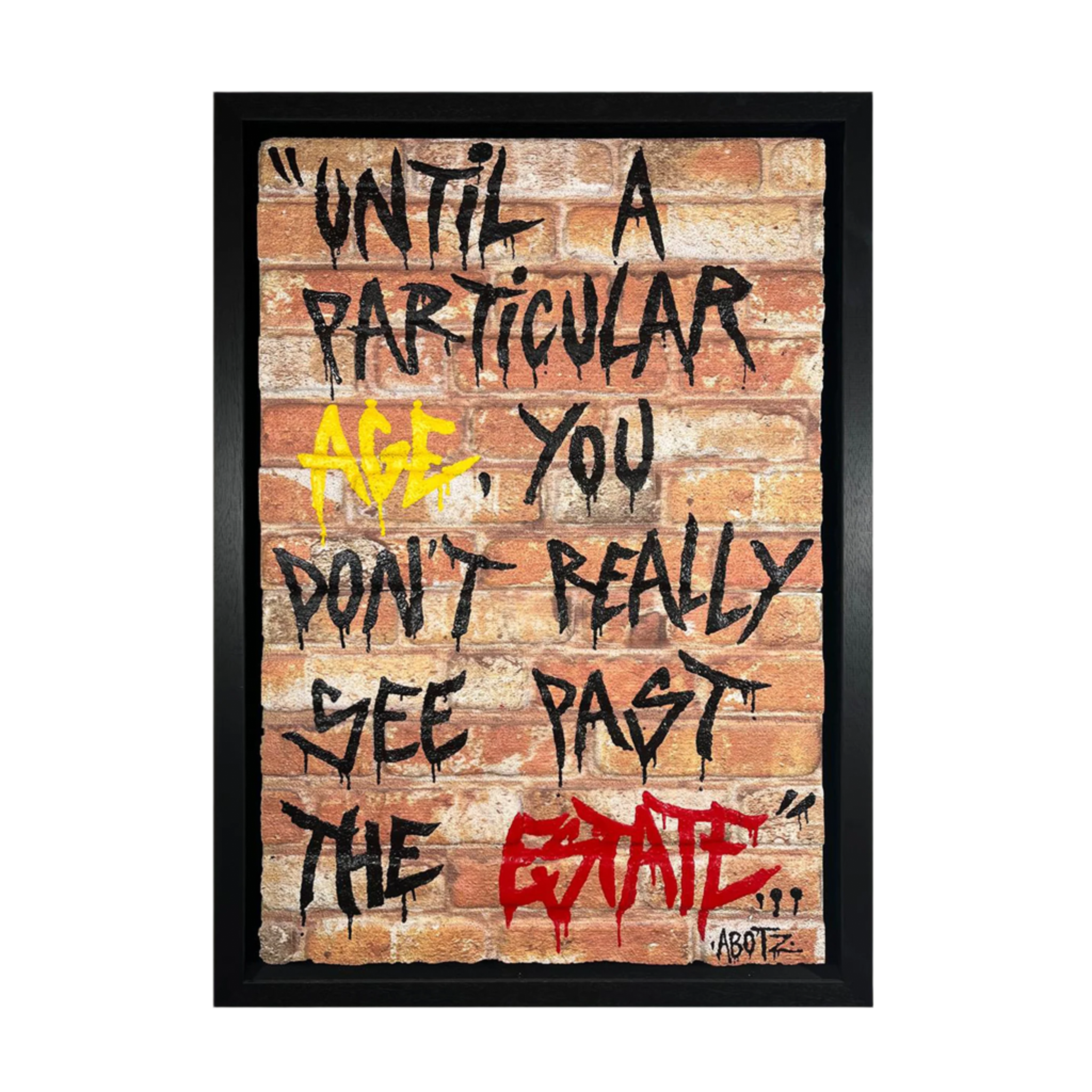 Abotz - Until a Particular Age - Original Artwork - Camden Open Air Gallery Official