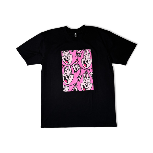 Abotz - Screen Print - Black - Pink