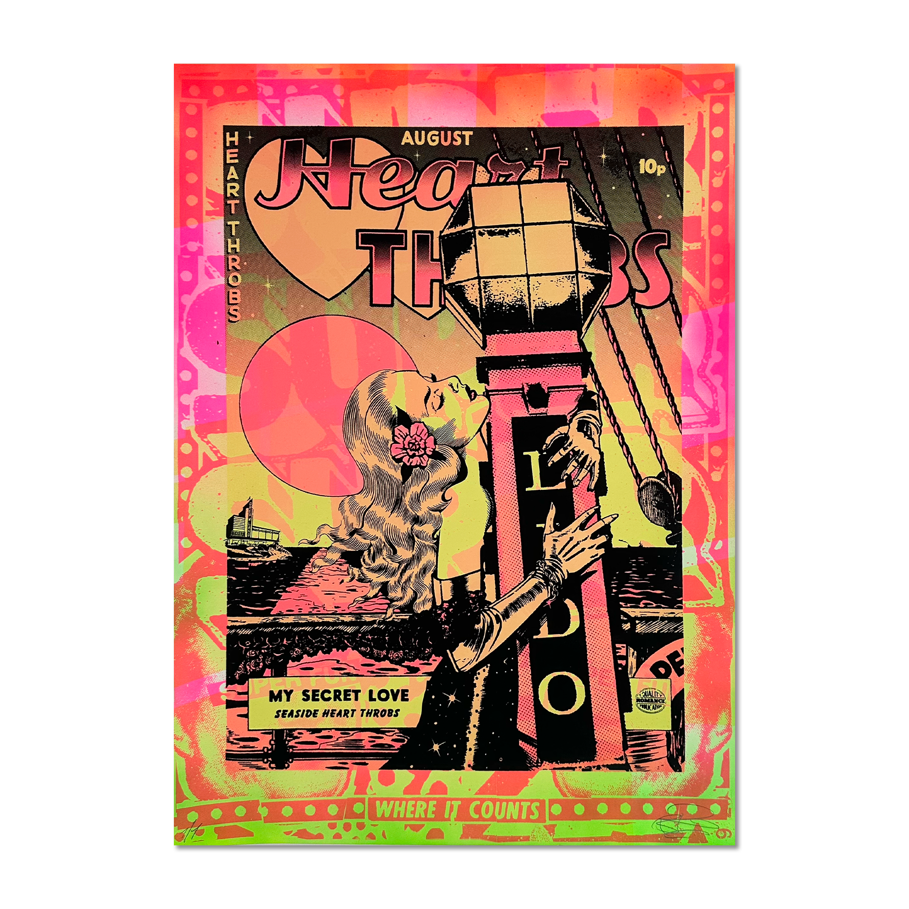 Ben Rider - Heart Throbs - Limited Edition Screen Print - Artwork at Camden Open Air Gallery