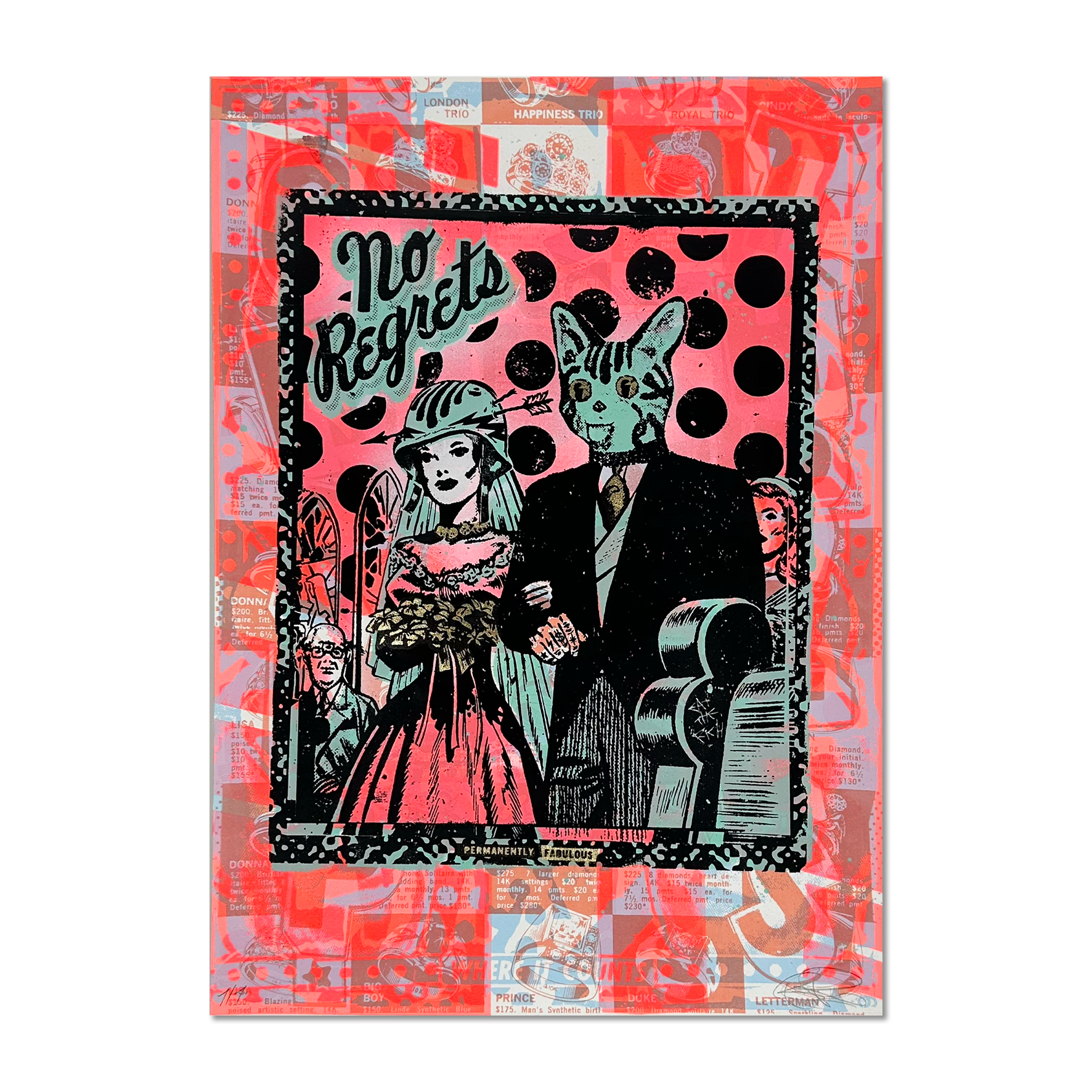 Ben Rider - No Regrets - Limited Edition Screen Print - Artwork at Camden Open Air Gallery