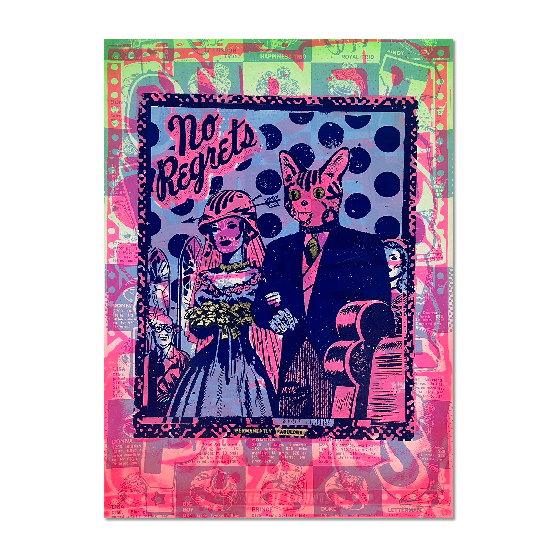 Ben Rider - No Regrets - Limited Edition Screen Print - Artwork at Camden Open Air Gallery