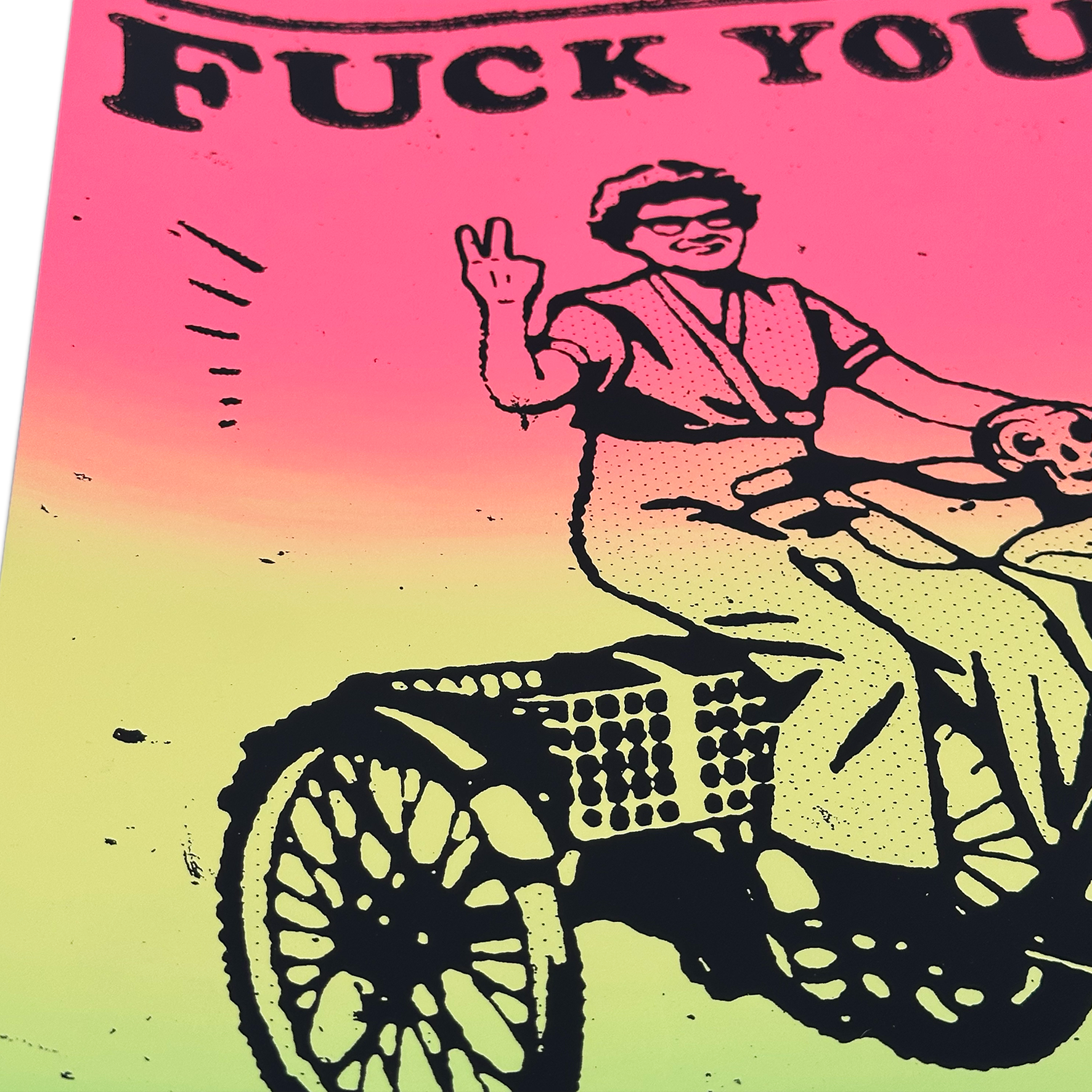 Ben Rider - Lime Bike - Limited Edition Screen Print - Artwork at Camden Open Air Gallery