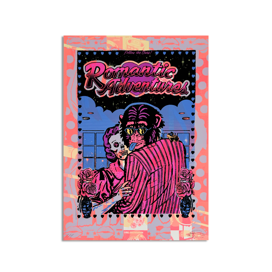 Ben Rider - Romantic Adventures - Screen Print -CHANGE IMAGE - Camden Open Air Gallery Official
