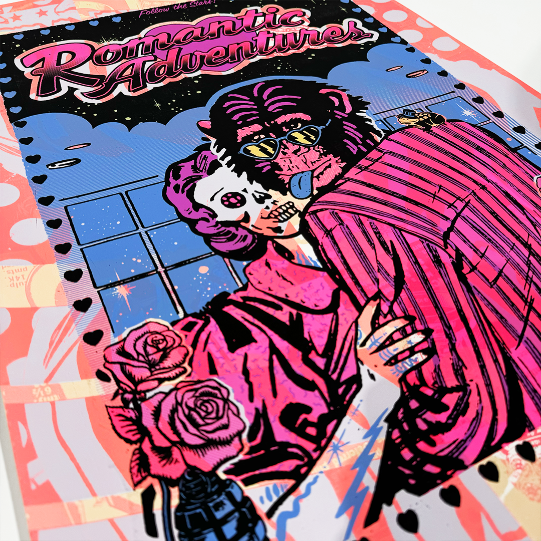 Ben Rider - Romantic Adventures - Screen Print -CHANGE IMAGE - Camden Open Air Gallery Official