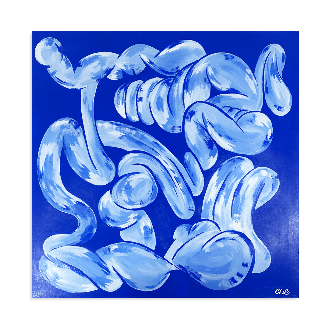 Cee Illustrate - Tangled Paths, Diptych (Blue) - Original Artwork - Camden Open Air Gallery Official