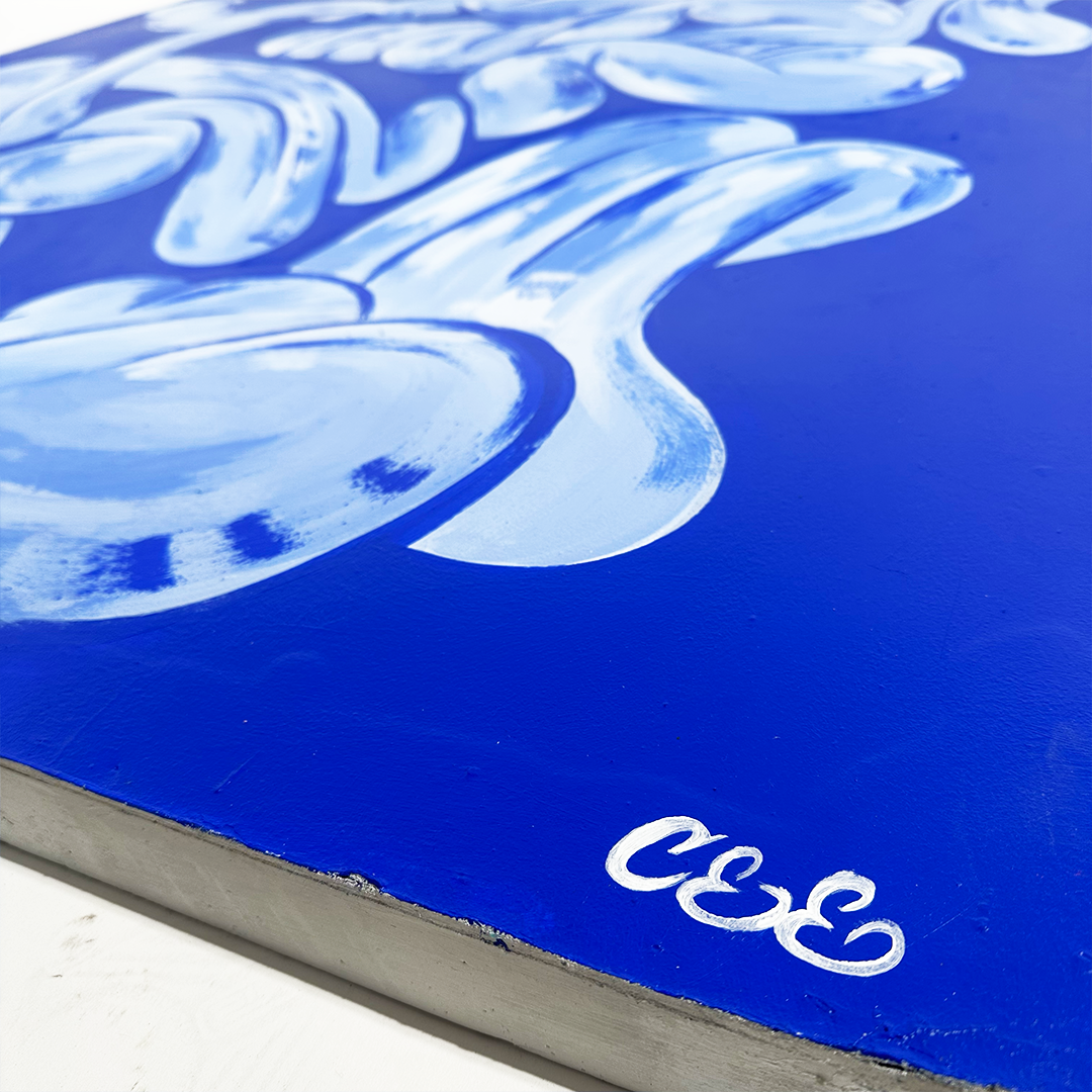 Cee Illustrate - Tangled Paths, Diptych (Blue) - Original Artwork - Camden Open Air Gallery Official