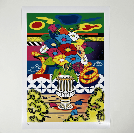 Miguel H.Cuar - Give Them Flowers - Limited Edition Print - Camden Open Air Gallery Official