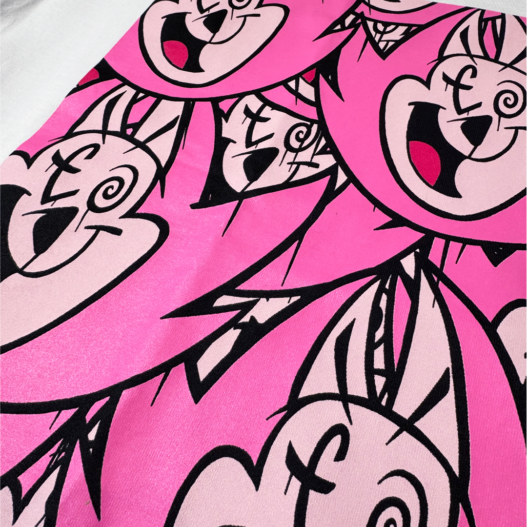 Abotz - Screen Print T - White - Pink